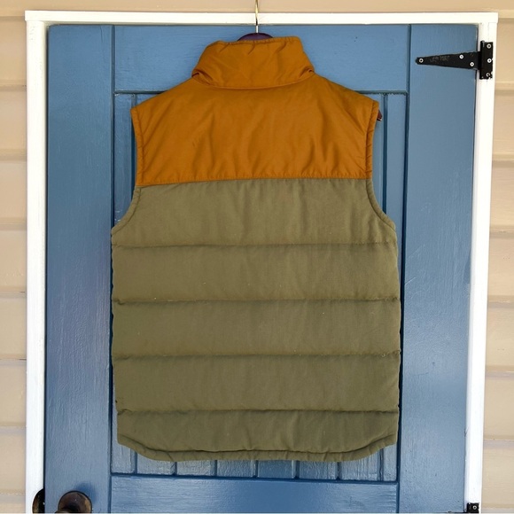 Patagonia Puffer Vest Men Medium Green Orange Full Zip - Picture 3 of 9